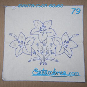 FLORES [Manta 60x60] - Large Napkins for Stamped Cross-Stitch Embroidery Bild 9