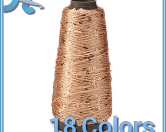 LENTEJUELA [Cone 50grs] - Fine Sequin Shiny Thread for Crafts