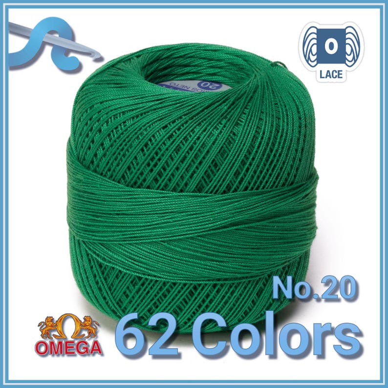 CROCHET OMEGA NO.20 [30grs] - 100% Mercerized Cotton Yarn for Fine Crochet image 1