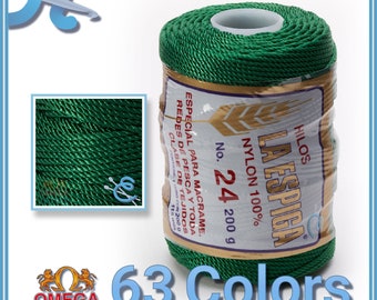 ESPIGA NO.24 by Omega - Strong 100% Nylon String Cord for Fine Crochet and Crafts