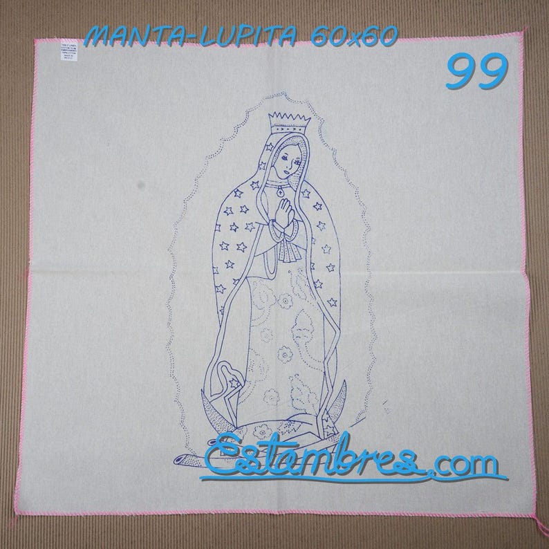 VIRGEN [Manta 60x60cm] - Large Napkins for Stamped Cross-Stitch Embroidery Bild 10