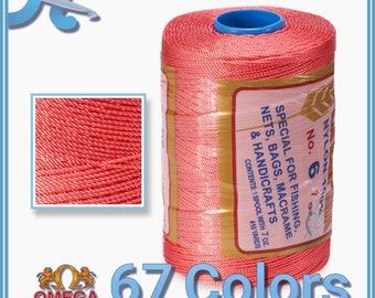 ESPIGA NO.06 by Omega - Strong 100% Nylon String Cord for Fine Crochet and Crafts