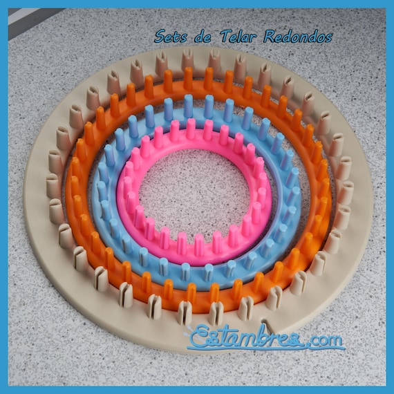 Round Knitting Loom Set - Create Beautiful Hats, Sweaters & Socks with 4  Different Sizes of Plastic