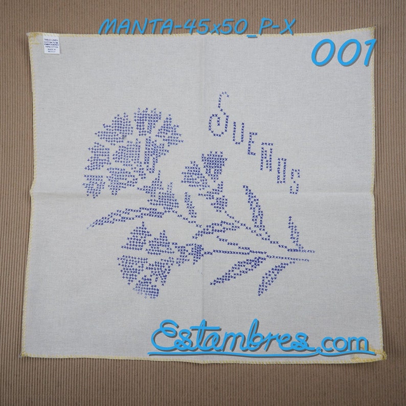 PUNTO DE CRUZ Manta 45x50cm Servilletas estampadas con Graficos listas para Bordado 1