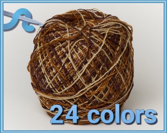 CRYSTAL Multicolored [100grs] - La Pantera Rosa | Fine Mexican Crochet Thread Yarn for Clothing and Crafts