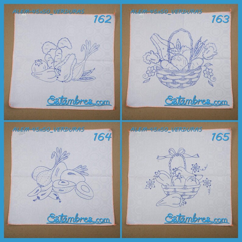 VERDURAS [Alemanisco 45x50cm] - Napkins for Stamped Cross-Stitch Embroidery image 6