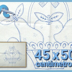 FRUTAS - [Manta 45x50cm] - Napkins for Stamped Cross-Stitch Embroidery