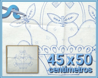 FRUTAS - [Manta 45x50cm] - Napkins for Stamped Cross-Stitch Embroidery