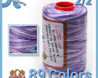 ESPIGA NO.18 [Variegated] by Omega - Strong 100% Nylon String Cord for Fine Crochet and Crafts