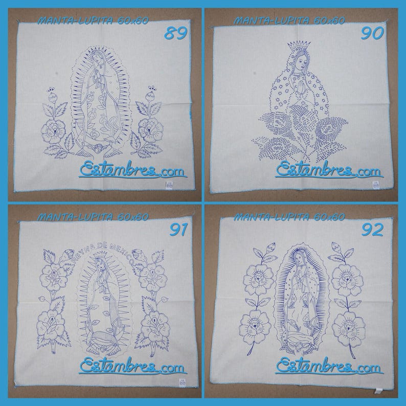 VIRGEN [Manta 60x60cm] - Large Napkins for Stamped Cross-Stitch Embroidery Bild 5