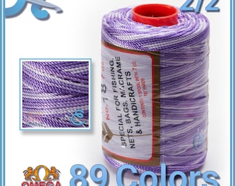 ESPIGA NO.18 [Variegated] by Omega - Strong 100% Nylon String Cord for Fine Crochet and Crafts