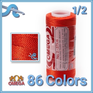 NYLON NO.2 by Omega - Strong 100% Nylon String Cord for Fine Crochet and Crafts