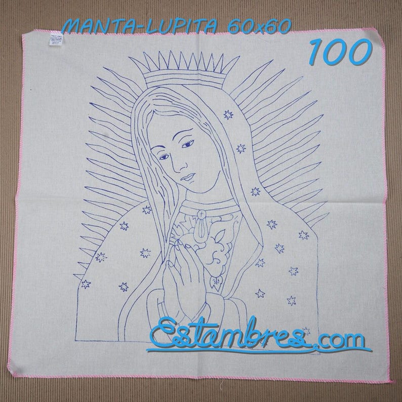 VIRGEN [Manta 60x60cm] - Large Napkins for Stamped Cross-Stitch Embroidery Bild 4