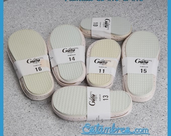 SLIPPERS SOLES [Pair] by El Gato - for Crochet and Knitting Slippers