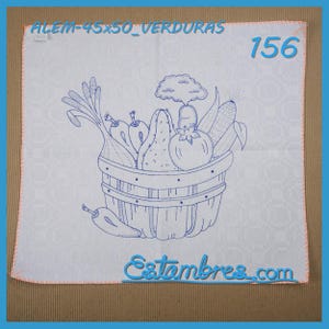 VERDURAS [Alemanisco 45x50cm] - Napkins for Stamped Cross-Stitch Embroidery image 9