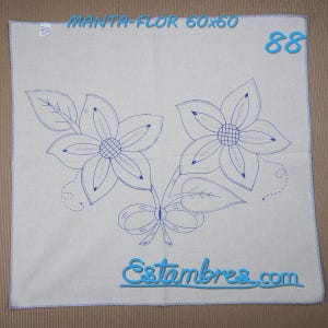 FLORES [Manta 60x60] - Large Napkins for Stamped Cross-Stitch Embroidery Bild 4