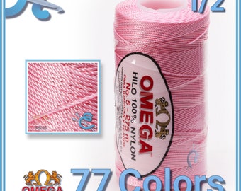 NYLON NO.5 by Omega - Strong 100% Nylon String Cord for Fine Crochet and Crafts