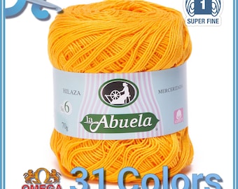 ABUELA NO.6 [70grs] by Omega - 100% Mercerized Cotton Yarn for Knitting and Crochetting