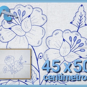 FLORES [Manta 45x50cm] - Napkins for Stamped Cross-Stitch Embroidery