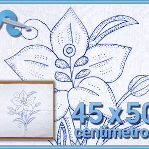 FLORES Alemanisco 45x50cm Napkins for Stamped Cross-Stitch Embroidery image 1