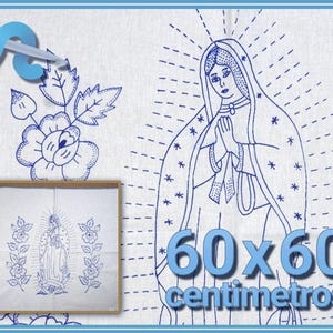 VIRGEN [Manta 60x60cm] - Large Napkins for Stamped Cross-Stitch Embroidery Bild 1