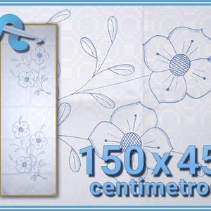 CAMINO - [Alemanisco 150x45cm] - Tablerunner Stamped for Embroidery