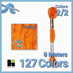 VELA RAYON IRIS [8mts] - 2 of 2 - Embroidery Thread - 100% Viscose Rayon Shiny Thread