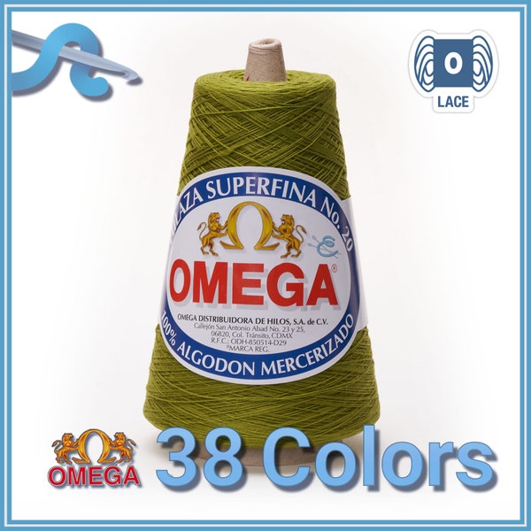 SUPERFINA NO.20 [240grs] by Omega - 100% Mercerized Cotton Yarn ideal for Fine Crochet