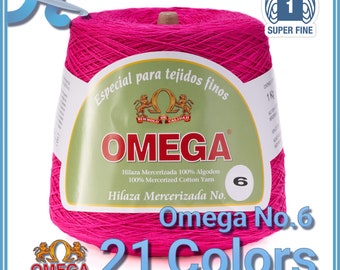 OMEGA NO.6 [Cone 1KG] by Omega - Soft Yarn 100% Mercerized Cotton Yarn