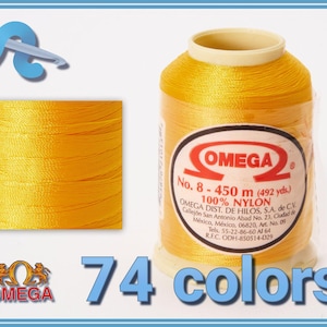 NYLON NO.8 [450m] by Omega - Heavy-Duty 100% Nylon Upholstery Stitching Thread
