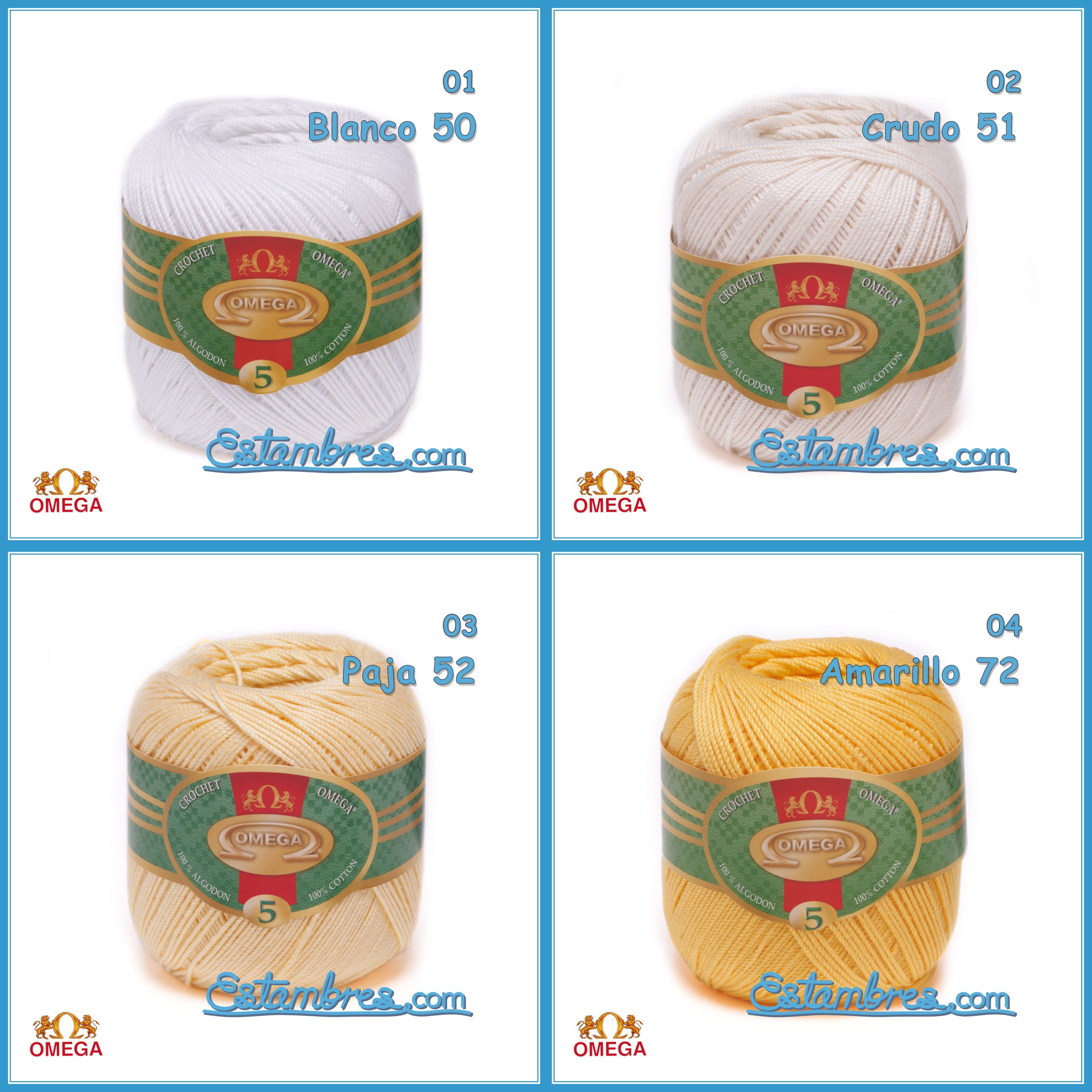 Crochet Omega gruesos 40,50,60
