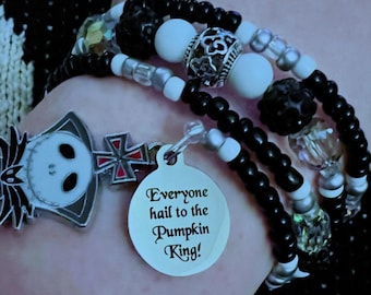 Jack Skellington - Everyone Hail To The Pumpkin King - Nightmare Before Christmas Bracelet
