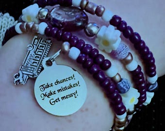 Take Chances! Make Mistakes! Get Messy! - Miss Frizzle - Magic School Bus Bracelet