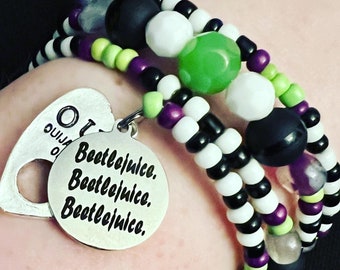 Beetlejuice Its Showtime Beaded Bracelets - Etsy