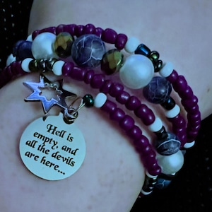 Hell Is Empty And All The Devils Are Here - William Shakespeare - The Tempest Bracelet