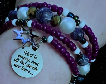 Hell Is Empty And All The Devils Are Here - William Shakespeare - The Tempest Bracelet