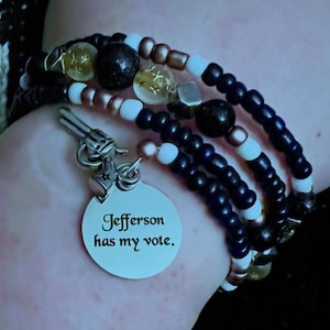 &quot;Jefferson Has My Vote - &quot;&quot;Hamilton&quot;&quot; Armband.&quot;