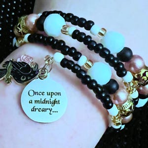 Once Upon A Midnight Dreary - The Raven - Edgar Allan Poe Bracelet