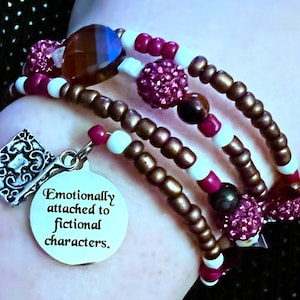 Emotionally Attached To Fictional Characters - Book - Literary Bracelet
