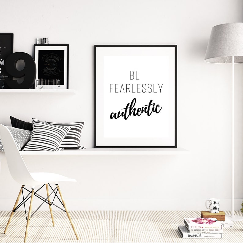 Be Fearlessly Authentic Printable Wall Art | Etsy