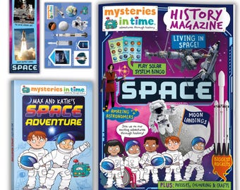 Regalo di Natale Bambini Spazio Libro Attività Pacchetto Regalo Regali Bambini Personalizzato Spazio regalo Pianeti astronauti razzi regalo lettura Natale