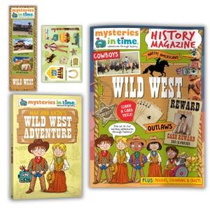 Weihnachtsgeschenk Kinderaktivitäten Wildwest-Pack Geschenkbuch Geschenk Kinder Personalisiertes Geschenk Karte Magazin Geschenk Jungen Mädchen Geschenk 6-11 pädagogisch