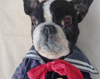 Plush Boston Terrier Doll Bertie