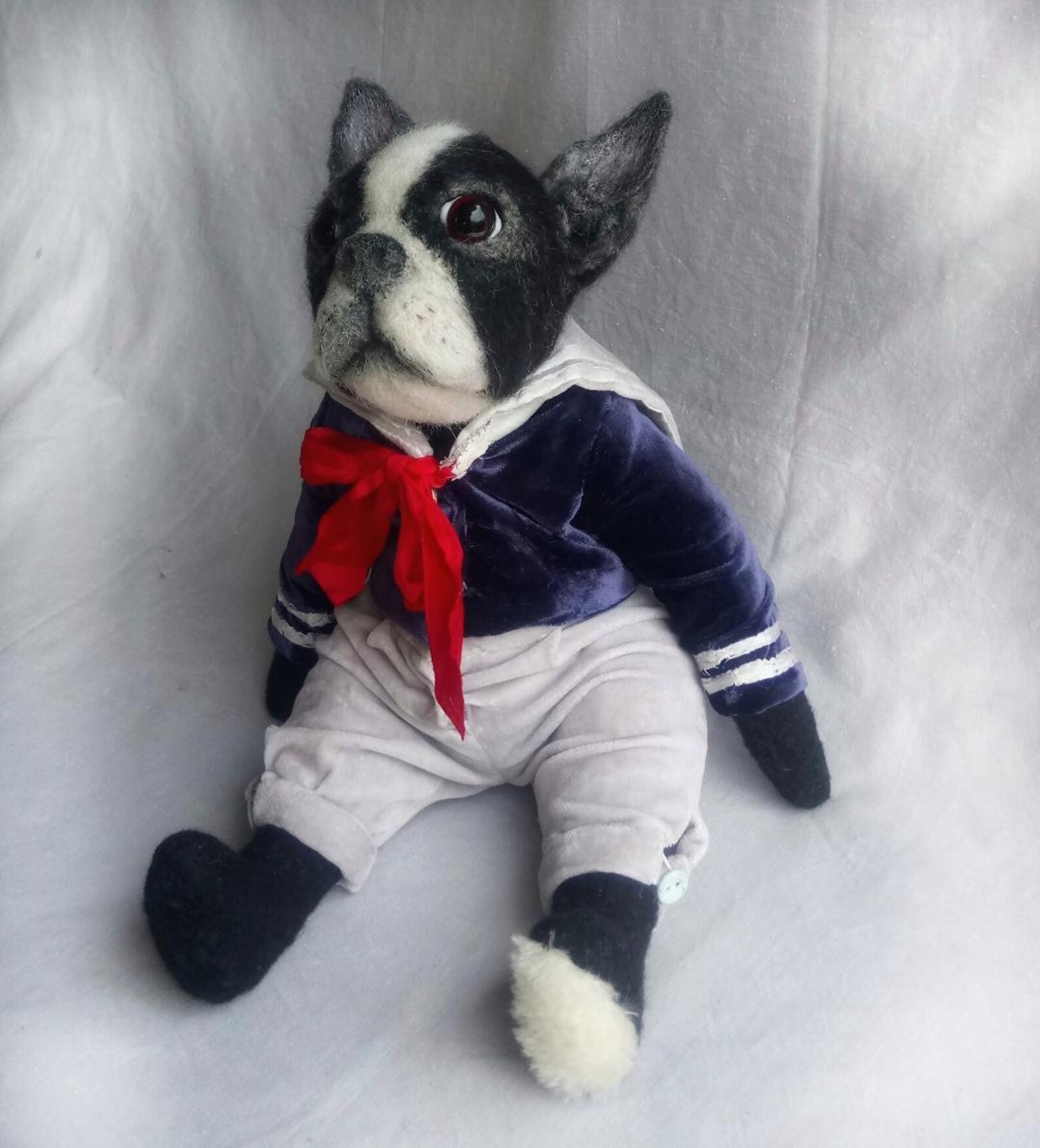 Peluche Boston Terrier Doll Bertie Etsy