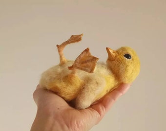 Easter duckling/Vintage-inspired needle felted duckling