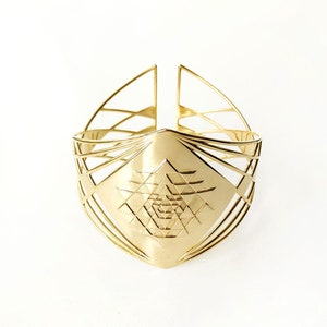 Sri Yantra Gold Plated Bracelet: Spiritual Jewelry