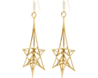 Shooting Star Earrings - Cosmic Earrings - Cosmic Jewelry - Sacred Geometry Earrings - Dangle Earrings - Spiritual Jewelry - Star Jewelry