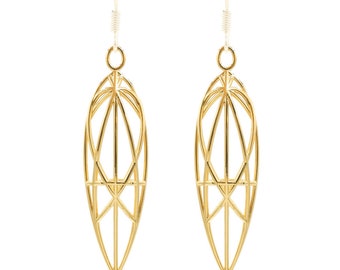 Sacred Geometry Boho Earrings - Mary Magdalene Goddess Art - Flower of Life - Vesica Piscis Earrings