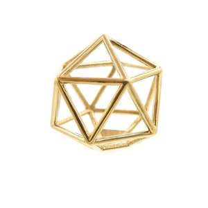 Icosahedron Pendant | Sacred Geometry Art | meditation tool, platonic solids, spiritual jewelry, brass pendant, silver pendant, gold pendant