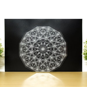 Crystal Grid - Co-Creation Lotus, meditation decor, manifesting crystal grid, spiritual gifts for women, altar accessories, sacred geometry